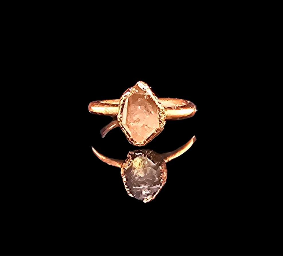 Herkimer Diamond Ring Size 5.25