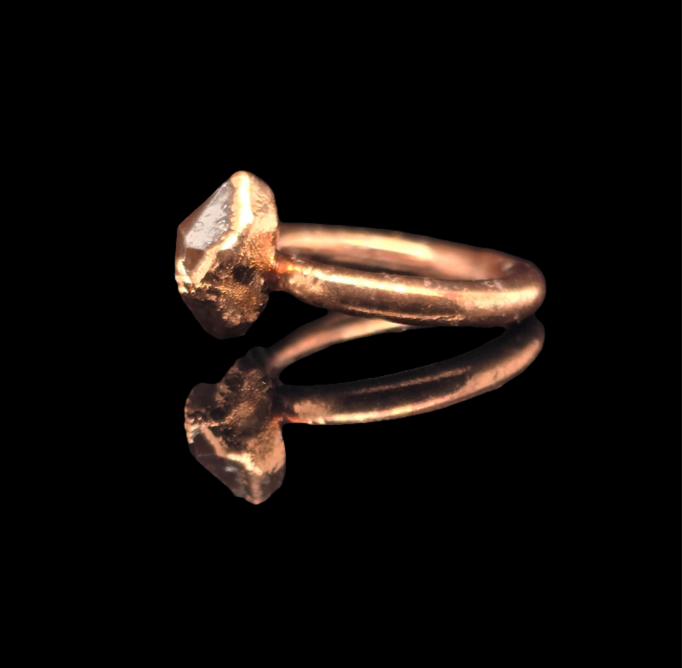 Herkimer Diamond Ring Size 6