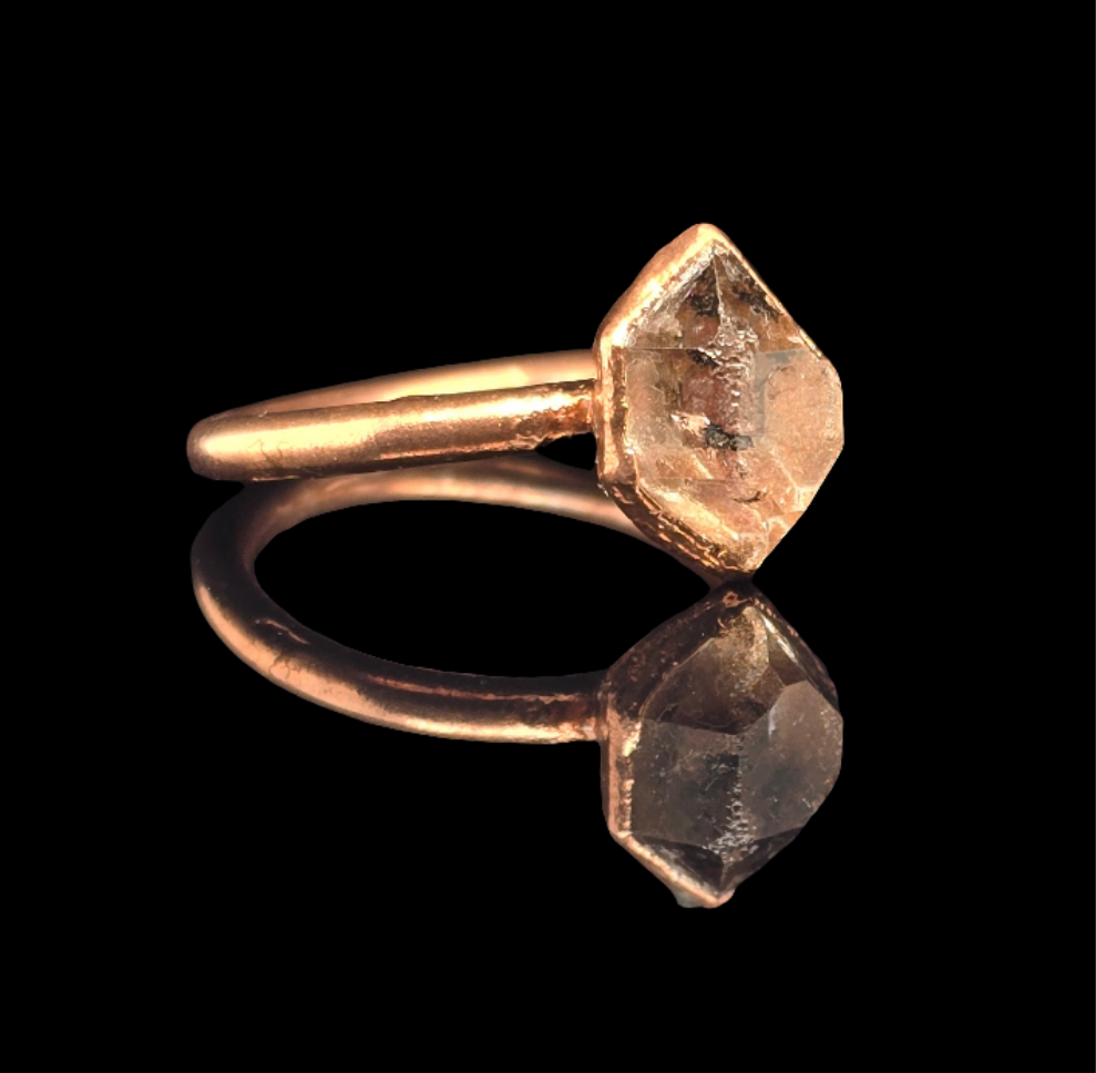 Herkimer Diamond Ring size 6.5