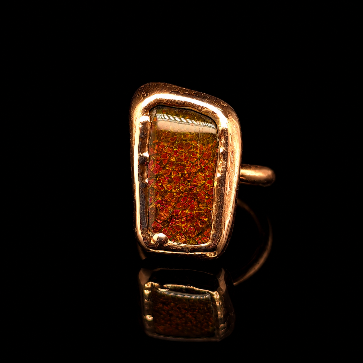 Ammolite Ring