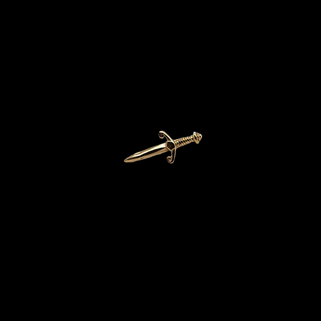 gold dagger stud