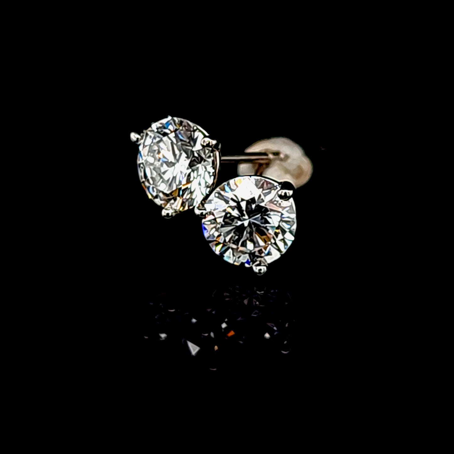 2 CTW PLATINUM CERTIFIED D COLOR, VS CLARITY LAB GROWN DIAMOND STUDS