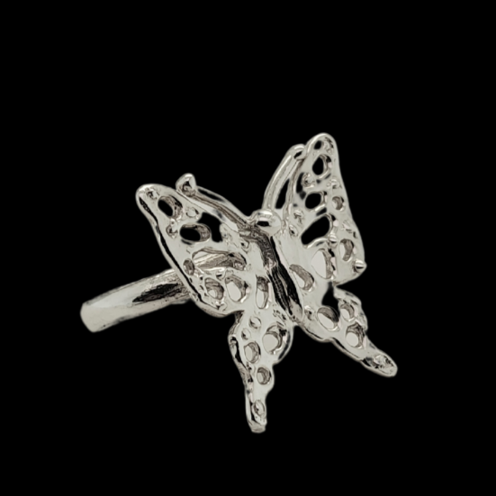 Butterfly Sterling Silver Statement Ring