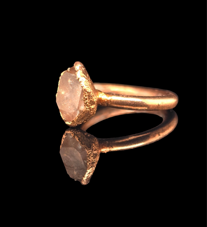 Herkimer Diamond Ring Size 5.25