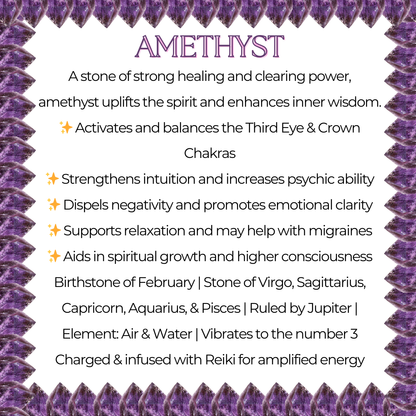 Reiki Infused Amethyst Crystal Point A54