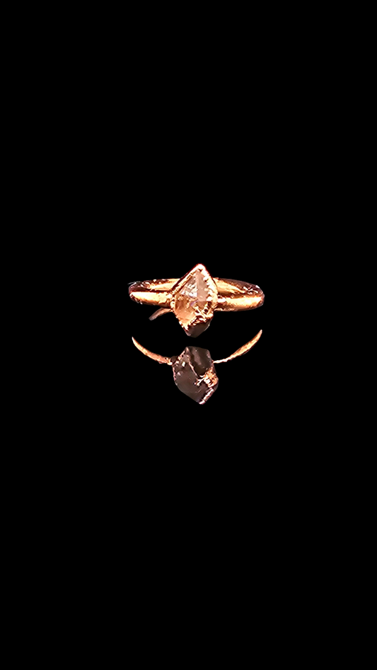 Herkimer Diamond Ring Size 6