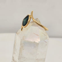 Load image into Gallery viewer, Teal Sapphire 14kt &amp; Sterling Ring
