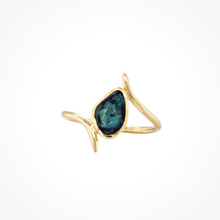 Load image into Gallery viewer, Teal Sapphire 14kt &amp; Sterling Ring
