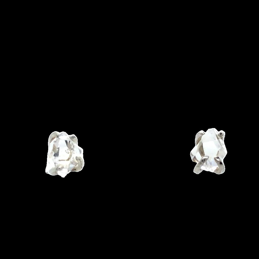 Herkimer Diamond Studs In Sterling Silver